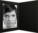 Portraitmappe  Leinenkarton schwarz 13x18cm 