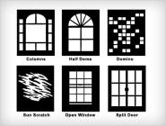 Window Pattern Split Door 107 x 107 cm 