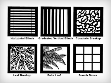 Window Pattern French Doors 107 x 107 cm 